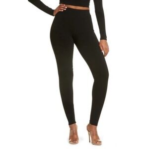 Naked Wardrobe Black Ribbed Sculpt Leggings